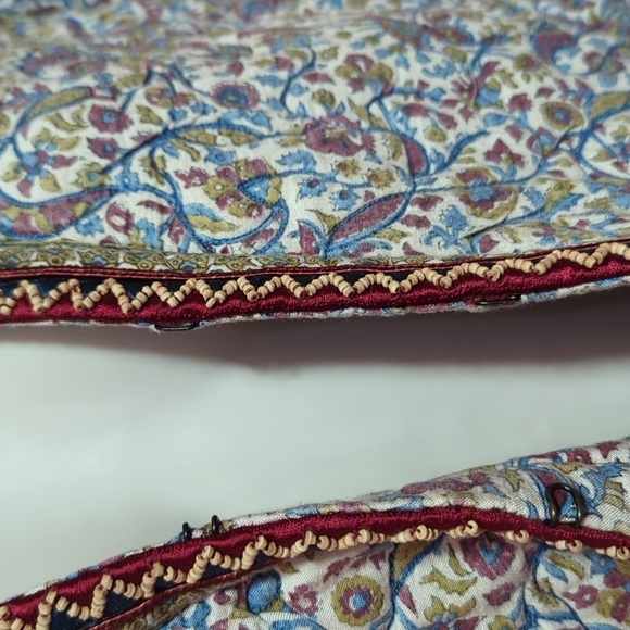 Talitha Printed cotton/silk-blend quilted jacket floral ethnic bohemian sz 4 - Picture 11 of 16